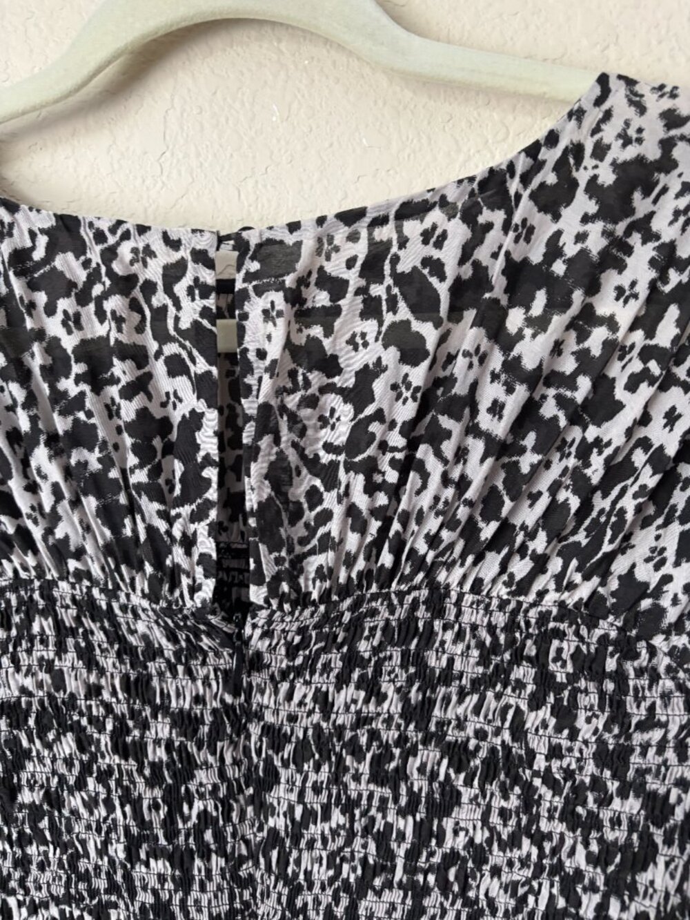 Rebecca Taylor Silk Cotton Blend Smocked Ruched Osaka Blouse - Picture 11 of 12